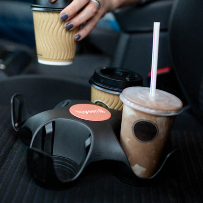 STAY TRAY - REUSABLE + RECYCLED PLASTIC DRINK TRAY - SILVER