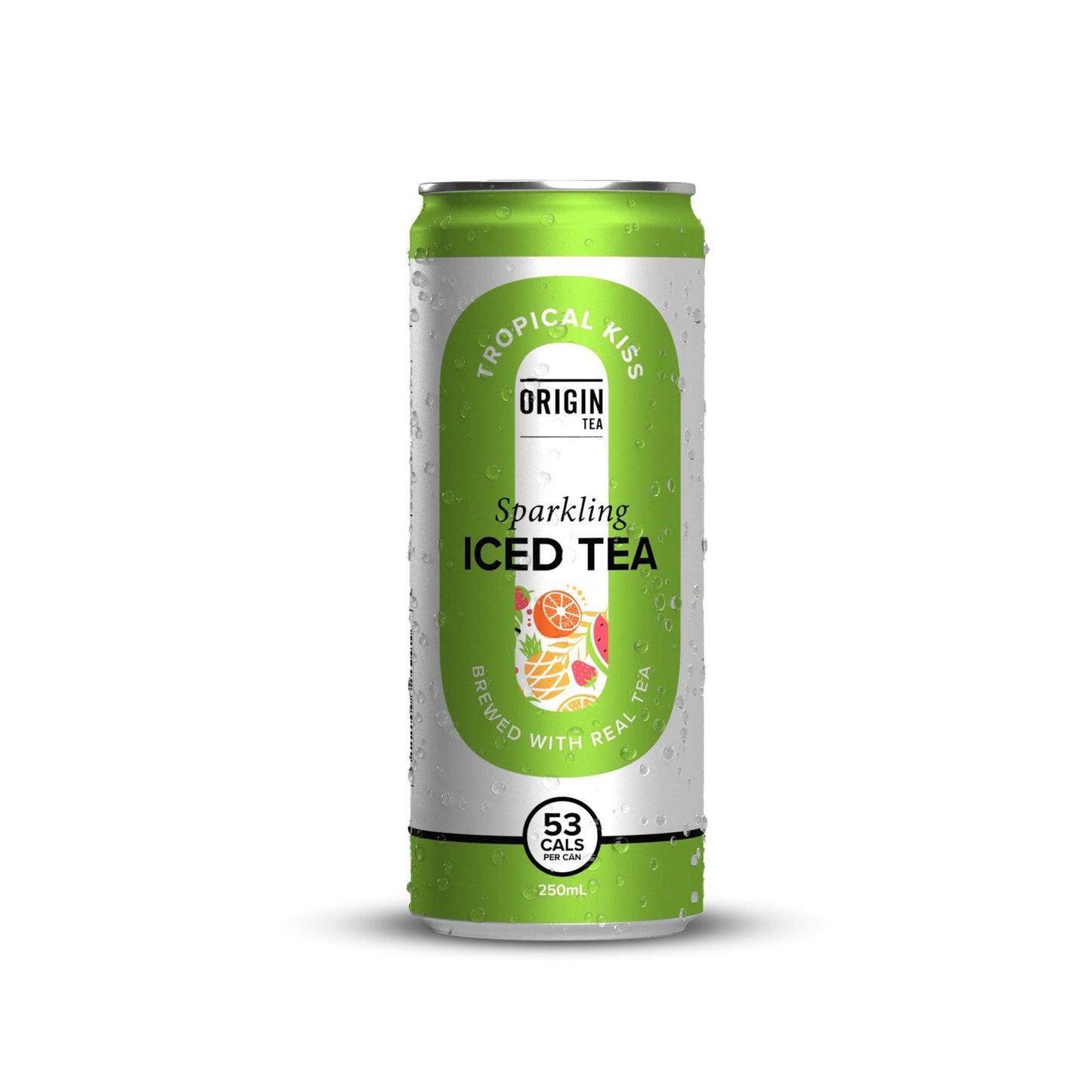 ORIGIN TEA - SPARKLING ICED TEA - TROPICAL KISS CAN 250ML (CTN 24)