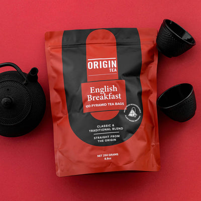 ORIGIN TEA - PYRAMID TEA BAGS - ENGLISH BREAKFAST - PACK 100