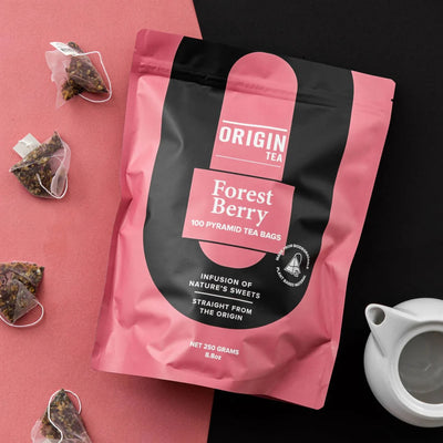 ORIGIN TEA - PYRAMID TEA BAGS - FOREST BERRY - PACK 100