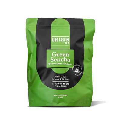 ORIGIN TEA - PYRAMID TEA BAGS - GREEN SENCHA - PACK 100