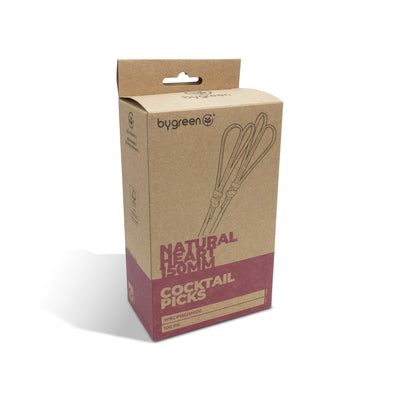 WOBBLY BOOT BARWARE - COCKTAIL PICKS - HEART - 150MM - NATURAL