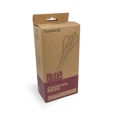 WOBBLY BOOT BARWARE - COCKTAIL PICKS - HEART - 180MM - BLACK