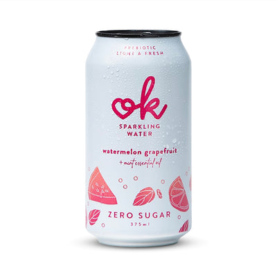 OK SPARKLING WATER - WATERMELON - 375ML - CTN OF 16 CANS