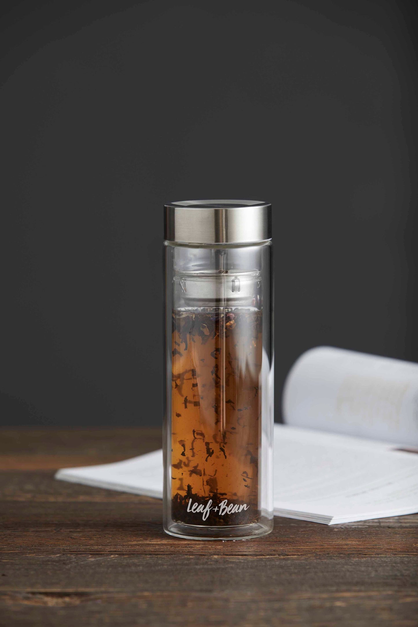 LEAF & BEAN - TEA INFUSER FLASK - GLASS