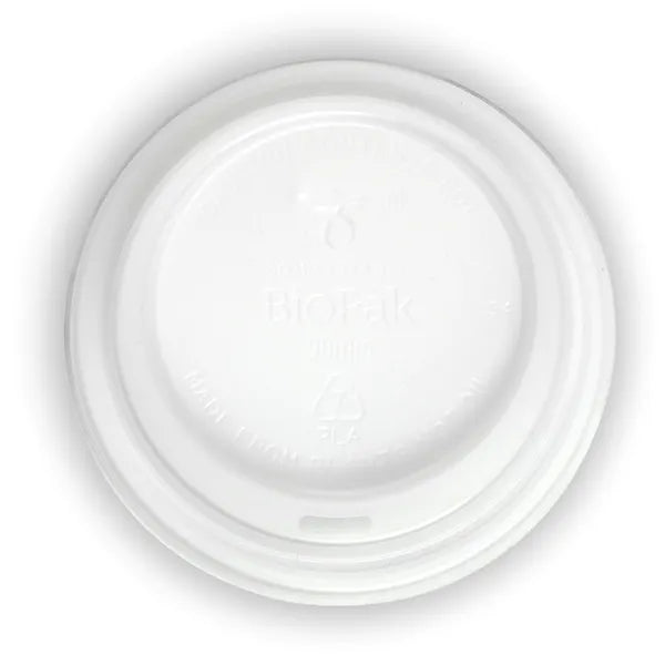 COFFEE CUP LID - PLA - CLEAR - 90MM LARGE - 8/12/16oz