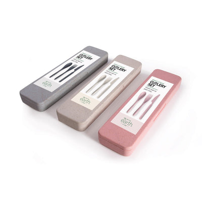 FOR THE EARTH - WHEAT STRAW CUTLERY SET - ASSORTED COLOURS