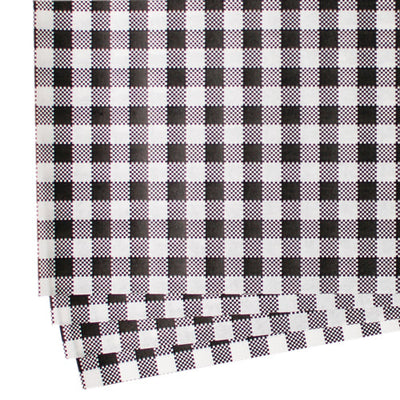 GREASE PROOF PAPER - PATTERNED - BLACK CHECKERED (PCK 200)