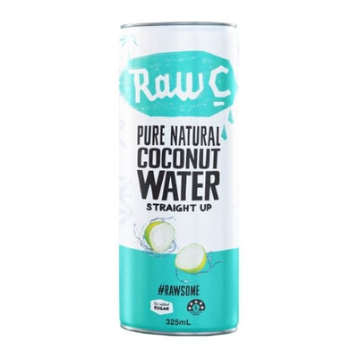 RAW C - COCONUT WATER - STRAIGHT UP CAN  325ML (CTN 12)