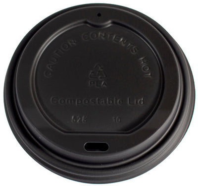 COFFEE CUP LID - CPLA - BLACK - ALL SIZES