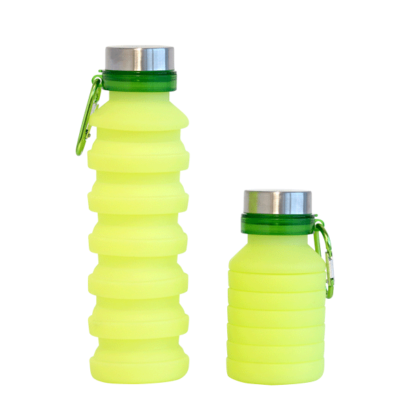 GO GREEN - COLLAPSIBLE SILICONE BOTTLE - 550ML