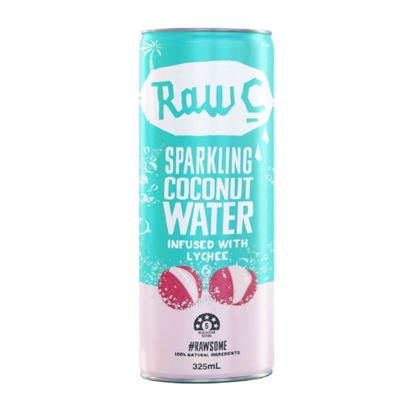 RAW C - SPARKLING COCONUT WATER - LYCHEE CAN 325ML (CTN 12)
